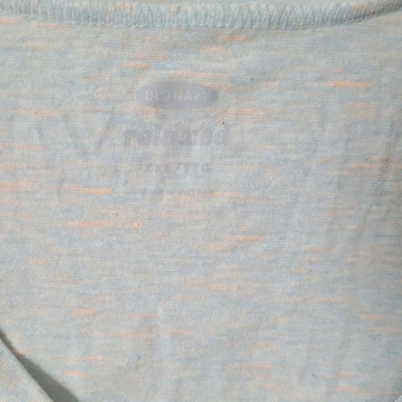 Old Navy Blue And Orange Heathered Short Sleeve Tee Shirt Size XXL - Picture 6 of 6